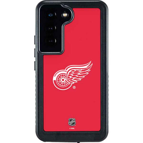 NHL Detroit Red Wings Solid Background Galaxy S24 Waterproof Case